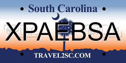 XPAEBSA South Carolina License Plate