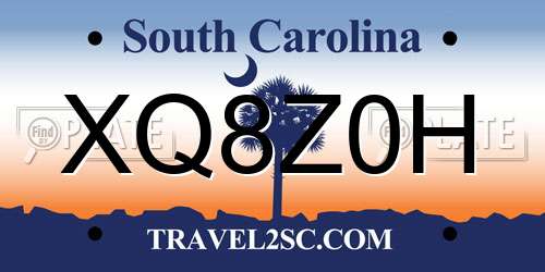 XQ8Z0H South Carolina License Plate