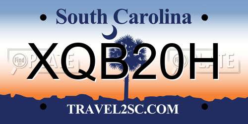 XQB20H South Carolina License Plate