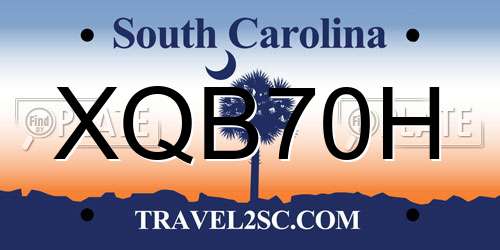 XQB70H South Carolina License Plate