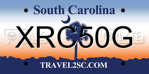 XRC50G South Carolina License Plate