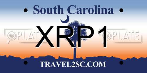 XRP1 South Carolina License Plate