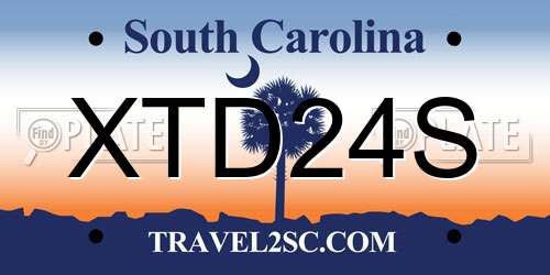 XTD24S South Carolina License Plate