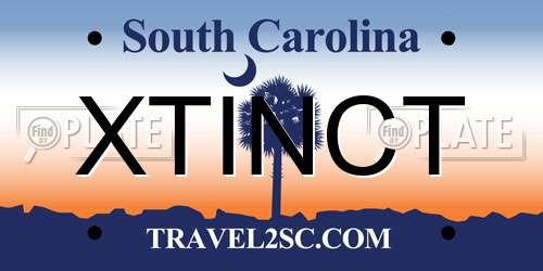 XTINCT South Carolina License Plate