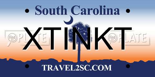 XTINKT South Carolina License Plate