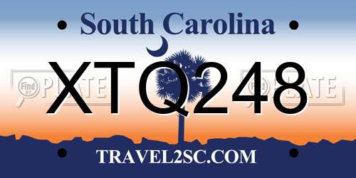 XTQ248 South Carolina License Plate