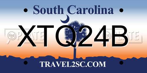 XTQ24B South Carolina License Plate