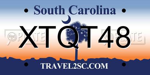XTQT48 South Carolina License Plate