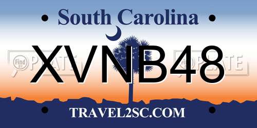 XVNB48 South Carolina License Plate