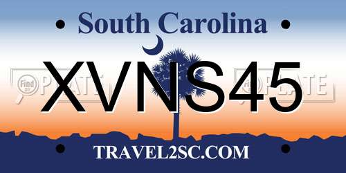 XVNS45 South Carolina License Plate