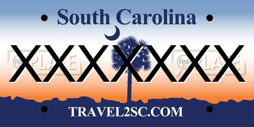 XXXXXXX South Carolina License Plate