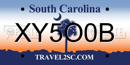 XY5O0B South Carolina License Plate