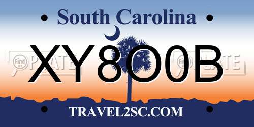 XY8O0B South Carolina License Plate