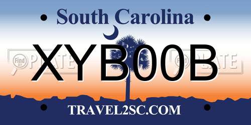XYB00B South Carolina License Plate