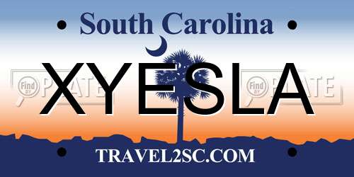 XYESLA South Carolina License Plate