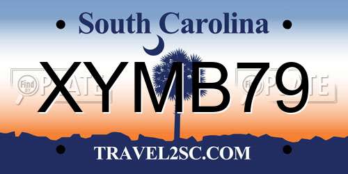 XYMB79 South Carolina License Plate