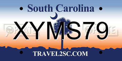 XYMS79 South Carolina License Plate