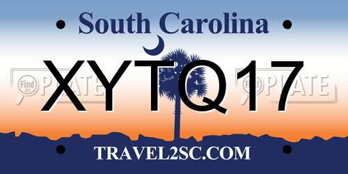 XYTQ17 South Carolina License Plate