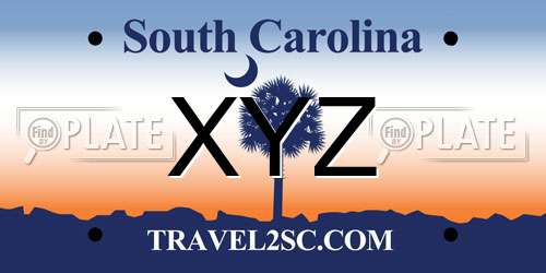 XYZ South Carolina License Plate