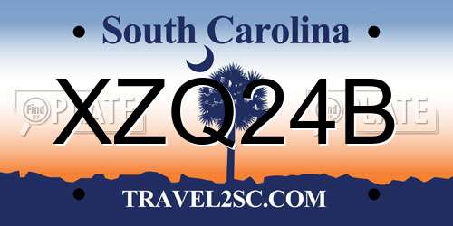 XZQ24B South Carolina License Plate