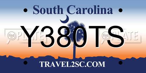 Y380TS South Carolina License Plate