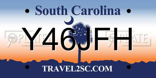 Y46JFH South Carolina License Plate