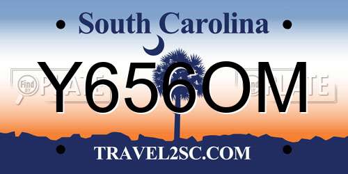 Y656OM South Carolina License Plate