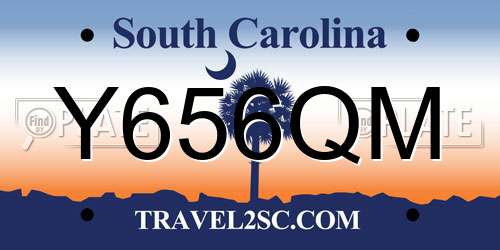 Y656QM South Carolina License Plate