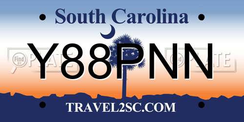 Y88PNN South Carolina License Plate