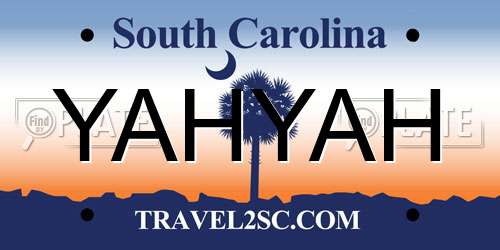 YAHYAH South Carolina License Plate