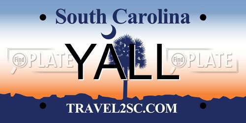 YALL South Carolina License Plate