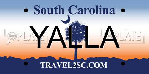 YALLA South Carolina License Plate