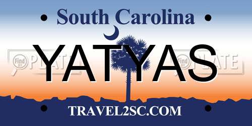YATYAS South Carolina License Plate