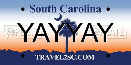 YAYYAY South Carolina License Plate