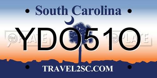 YDO51O South Carolina License Plate