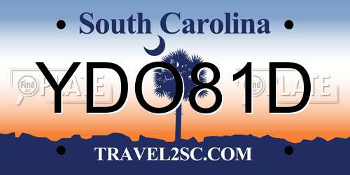 YDO81D South Carolina License Plate