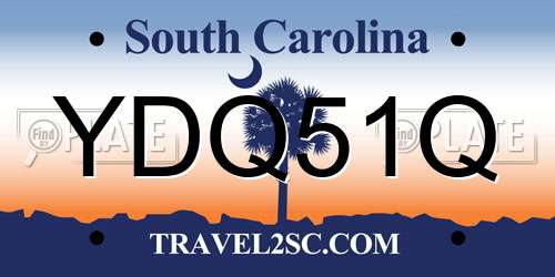 YDQ51Q South Carolina License Plate