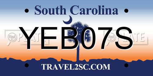 YEB07S South Carolina License Plate