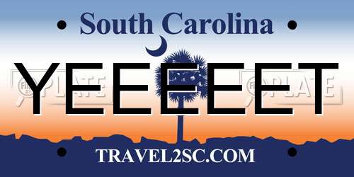 YEEEEET South Carolina License Plate