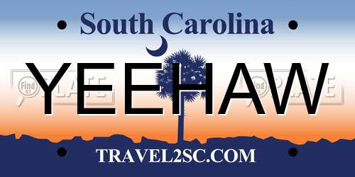 YEEHAW South Carolina License Plate