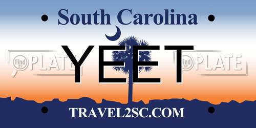 YEET South Carolina License Plate