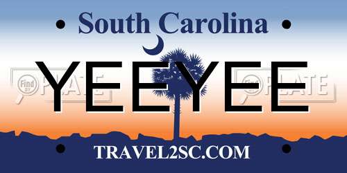 YEEYEE South Carolina License Plate