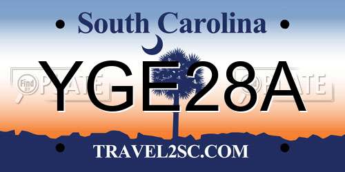 YGE28A South Carolina License Plate