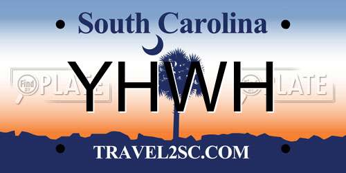 YHWH South Carolina License Plate