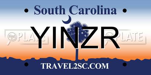 YINZR South Carolina License Plate