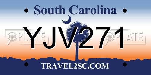 YJV271 South Carolina License Plate