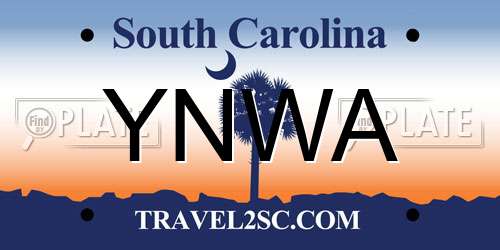 YNWA South Carolina License Plate