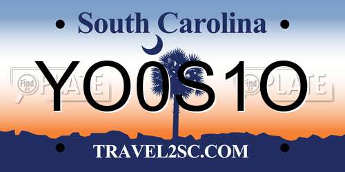 YO0S1O South Carolina License Plate