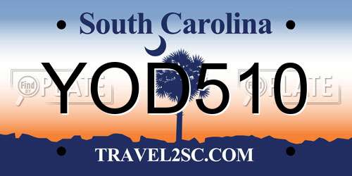 YOD510 South Carolina License Plate