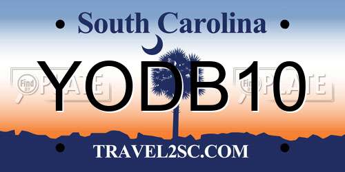 YODB10 South Carolina License Plate